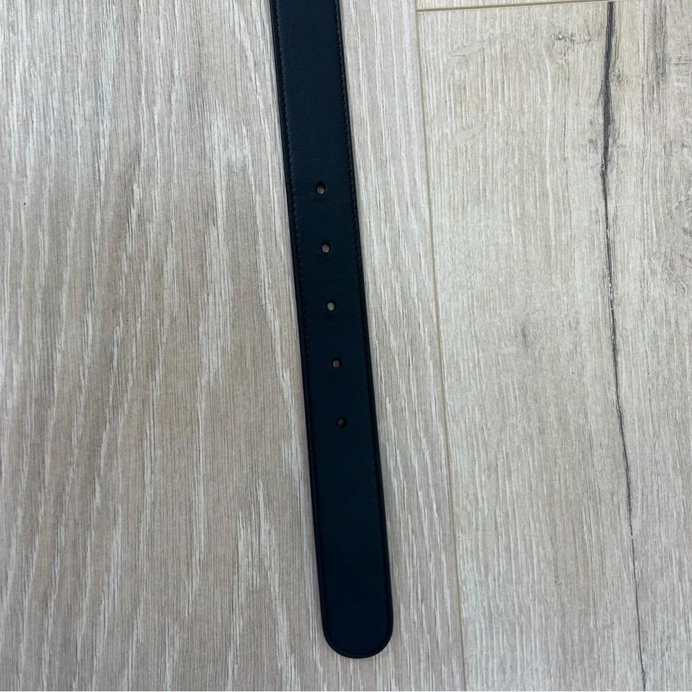 Gucci Authentic Black GG Marmont Thin Belt